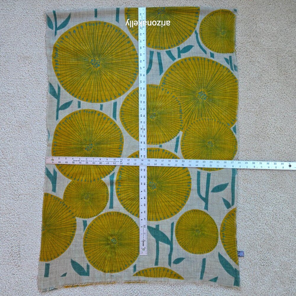 NWOT Cashmere Scarf Retro Scandinavian Design - Picture 11 of 14